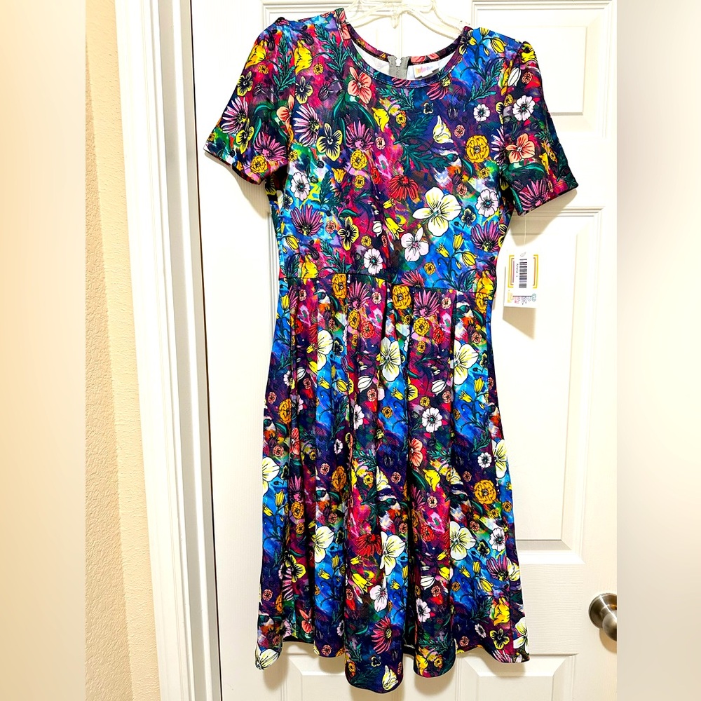 NWT Lularoe Amelia Dress Floral Size L